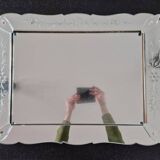 Rectangular Venetian mirror known as Venice with flower decoration