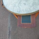 High table old hot water bottle Louis XVI style with marble top