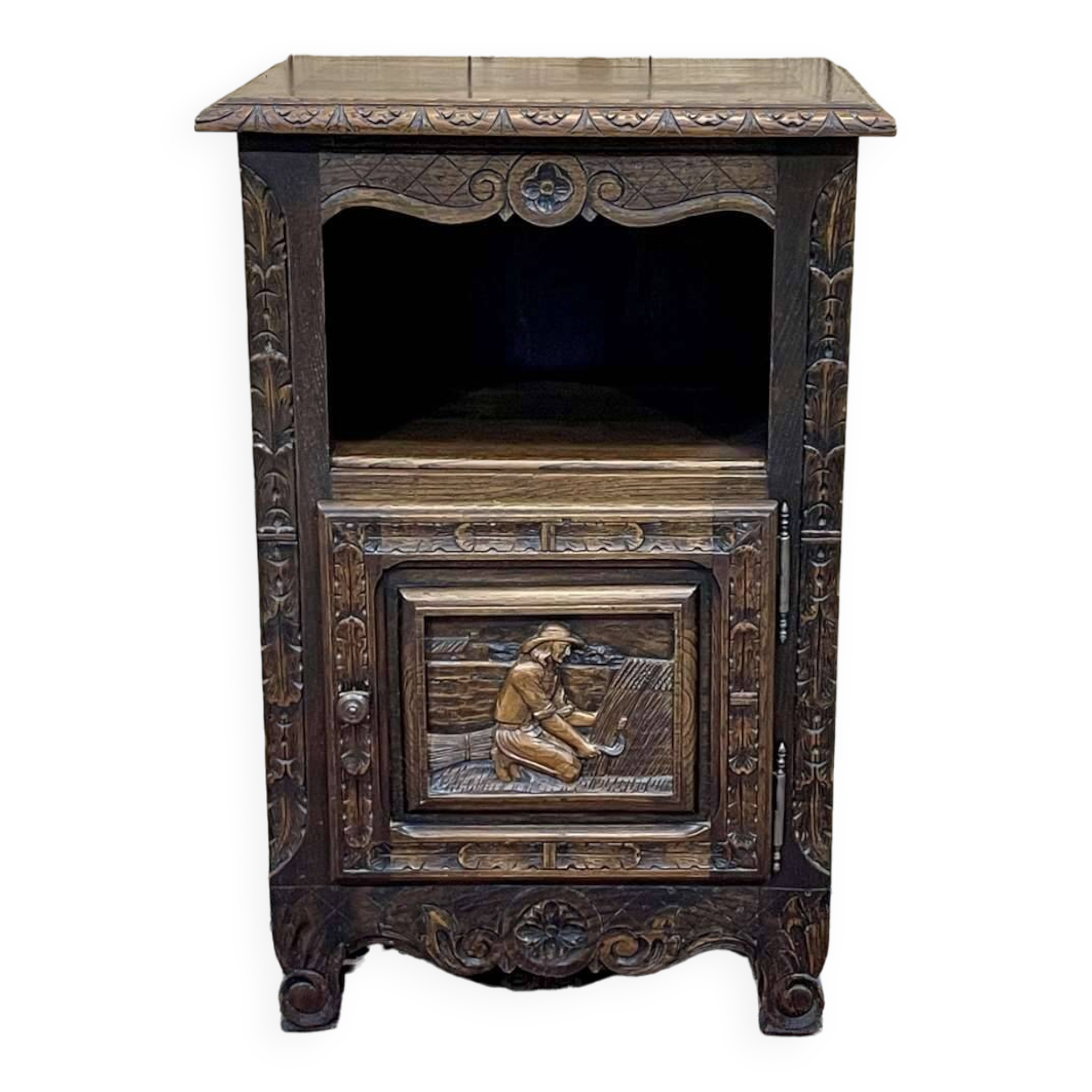 Chestnut bedside table from the 1930s