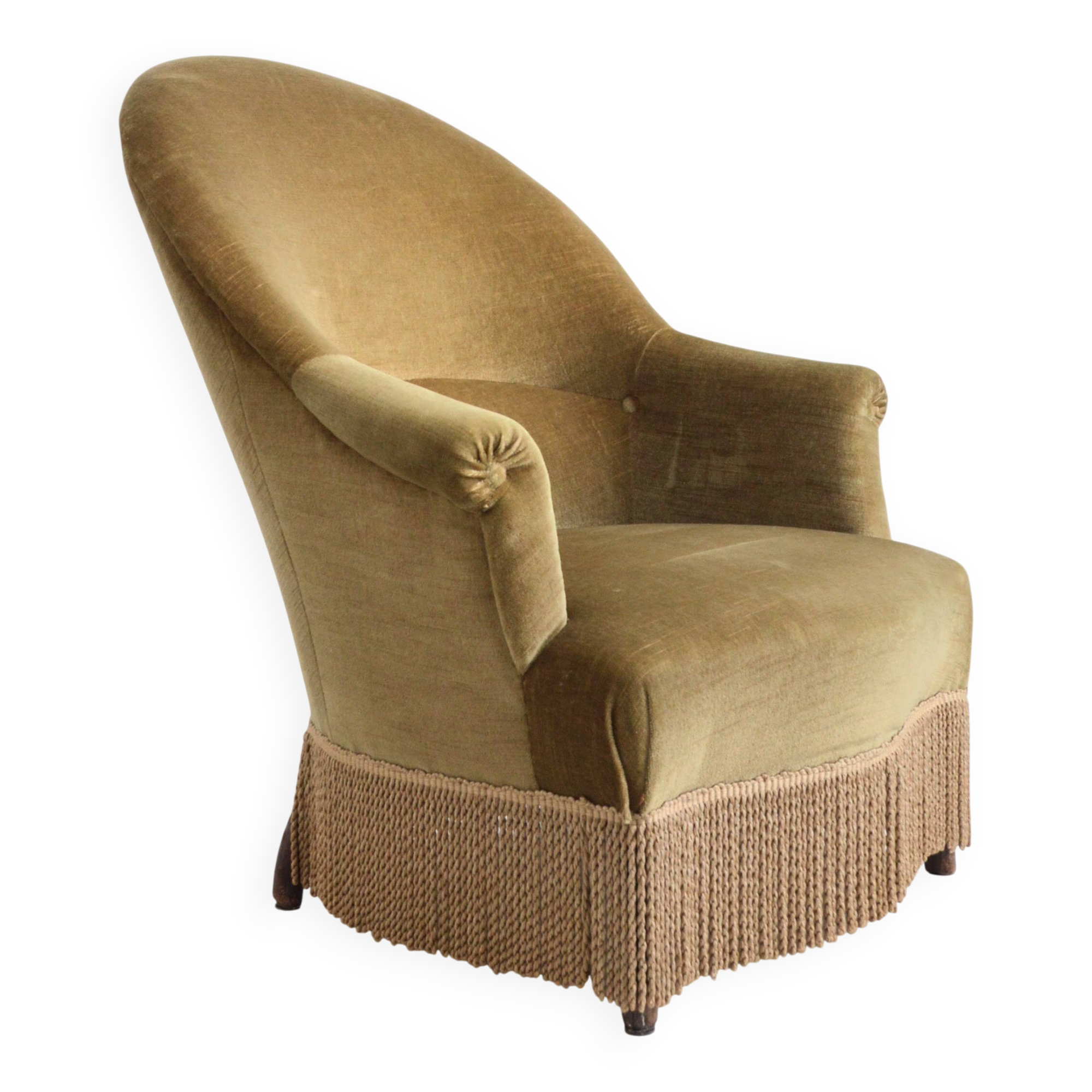 Fauteuil crapaud vintage 1960s