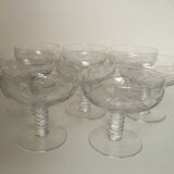Set of eight champagne glasses