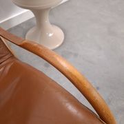 Leren Nonna fauteuil à bascule Paul Tuttle, Strässle, fauteuil à bascule