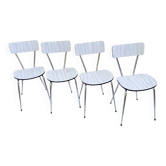Set of 4 vintage Formica chairs – 1960s