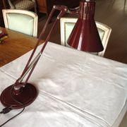 Vintage desk lamp, orientable, burgundy, 70s, brand AIRIMIA