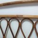 Shelf in curved bamboo and vintage rattan