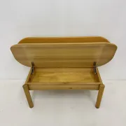 Banc en bois massif vintage danois Ansager Mobler, années 1970