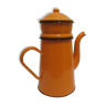 Orange enamel coffee pot vintage