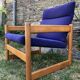 Duo de fauteuils vintage en hêtre lupton morton de john morton