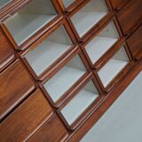 Vintage Dutch Oak / Mahogany Haberdashery Shop Cabinet, 1930s