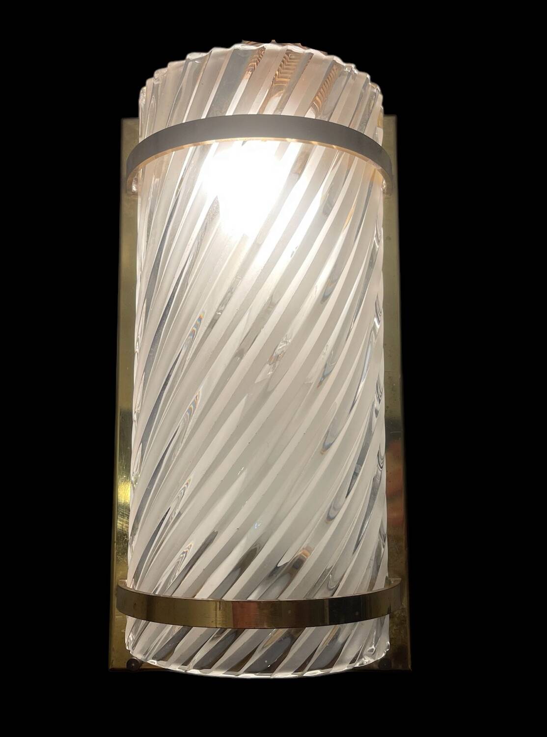 Single Brass Crystal Sconce