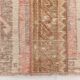 Tapis pour couloir rouge et beige, tapis vintage coureur, 70x289 cm