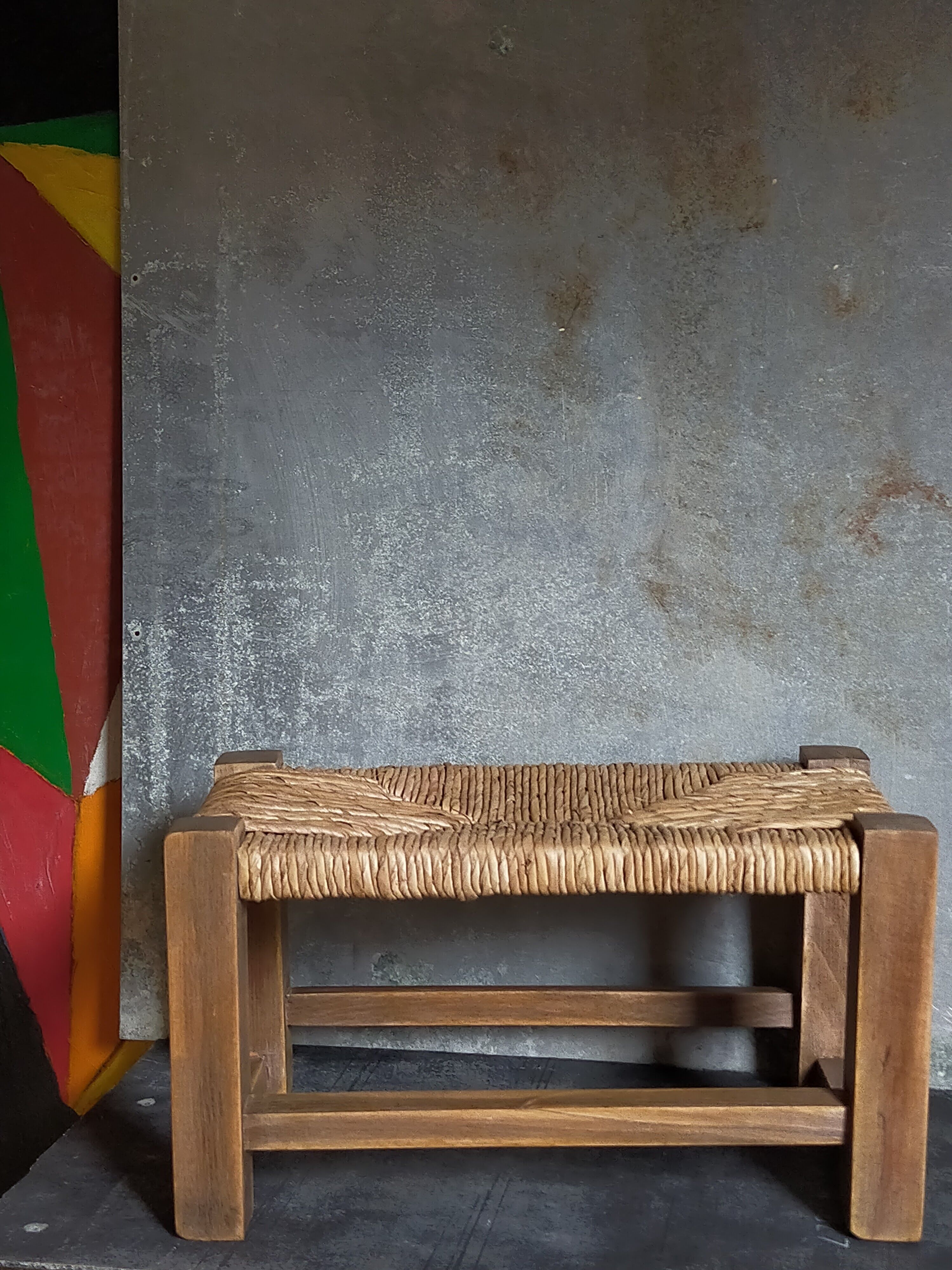 Massive wooden foot resting leg