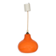 Suspension en opaline orange des années 1960