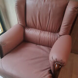 Fauteuil en cuir de buffle
