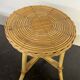 Small vintage rattan side table