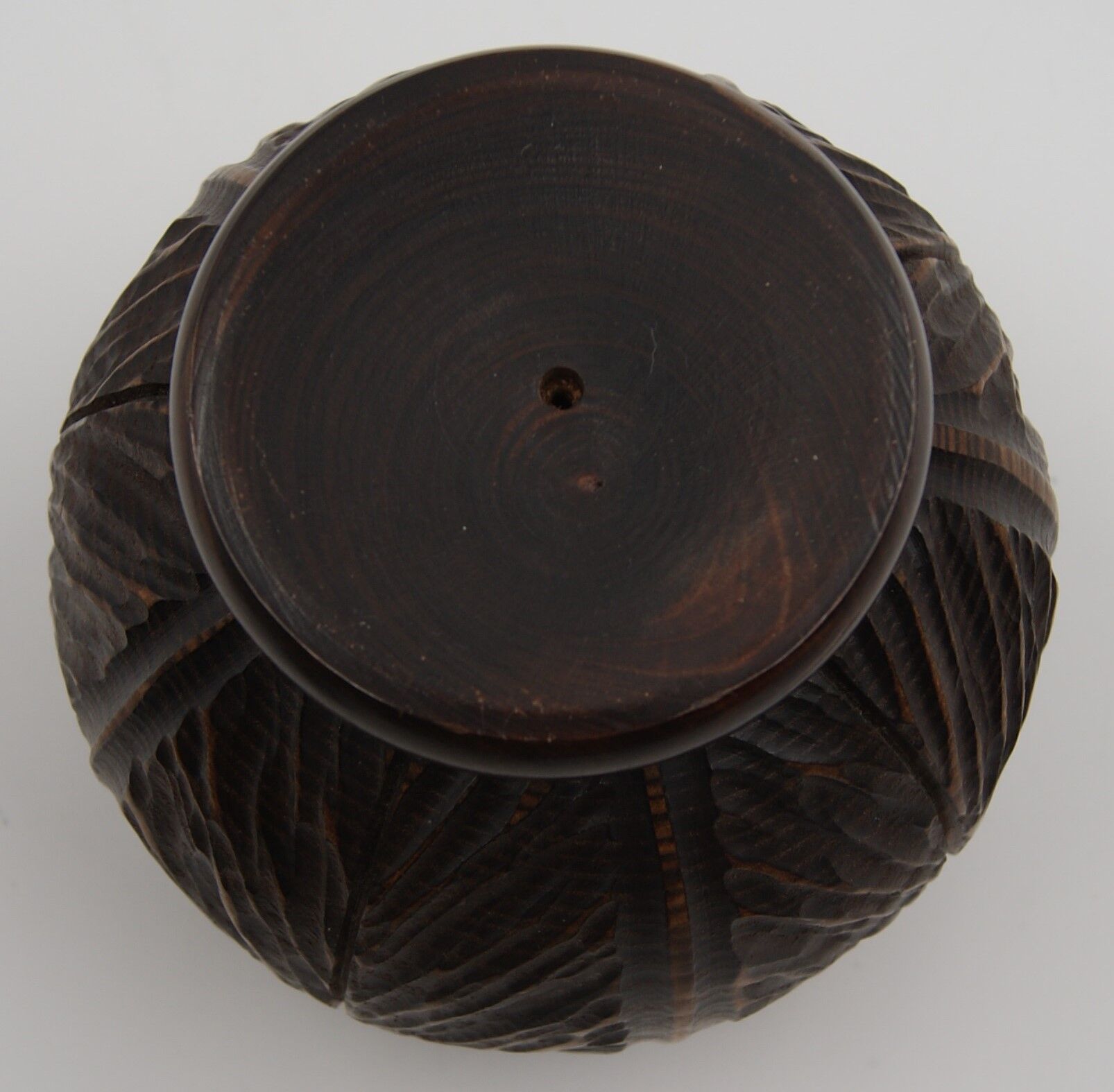 Box carved wood vintage foliage