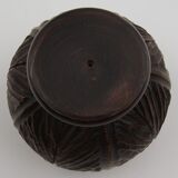 Box carved wood vintage foliage