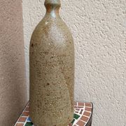 Bouteille en grès au décor de fougère incrustée d'Alain Bernard potier breton