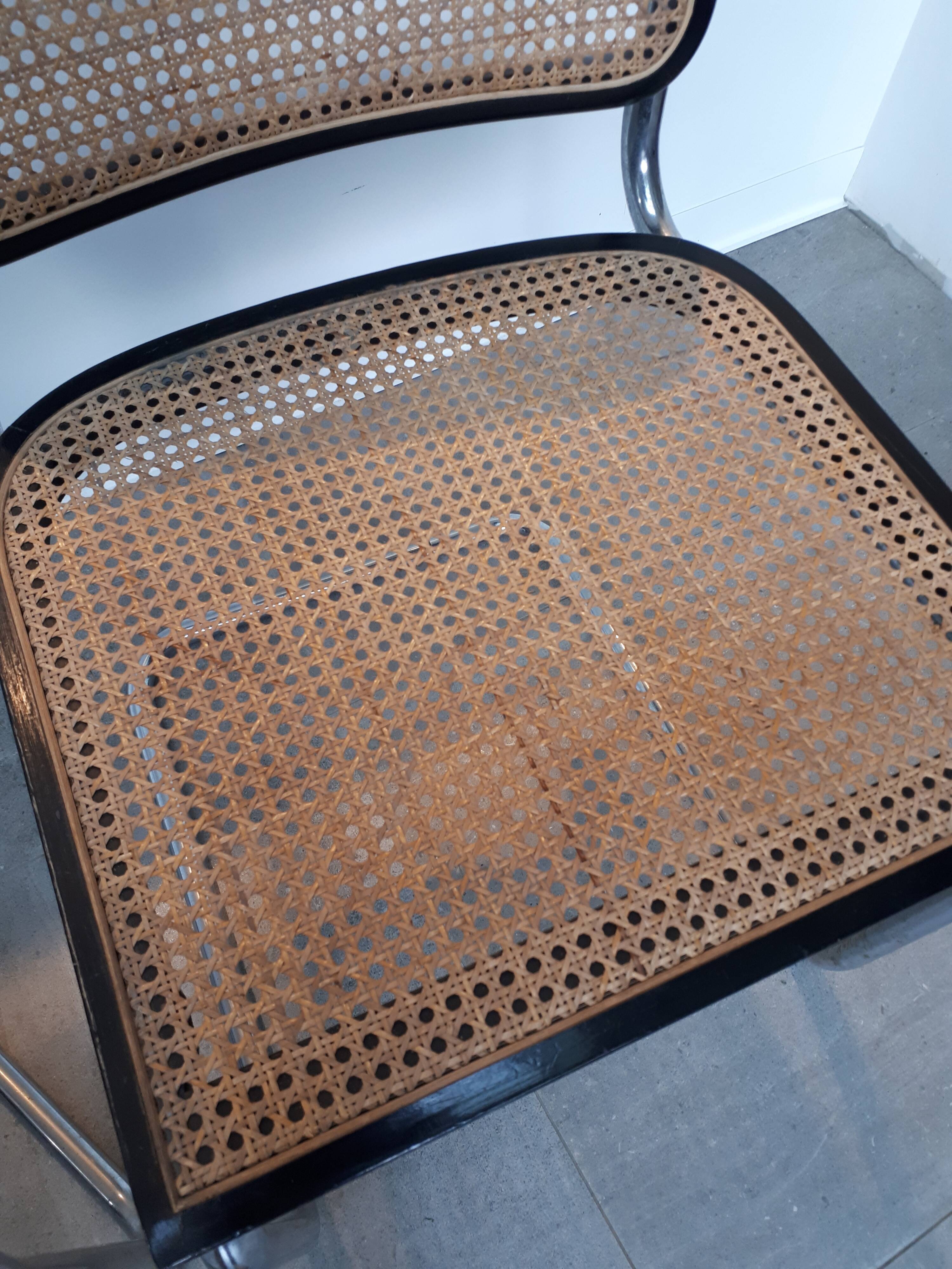 Paire de chaises Cesca par Marcel Breuer