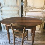 Oval walnut table