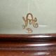 Vintage celadon porcelain lamp with flowers