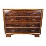 Commode Art Déco avec poignées en laiton