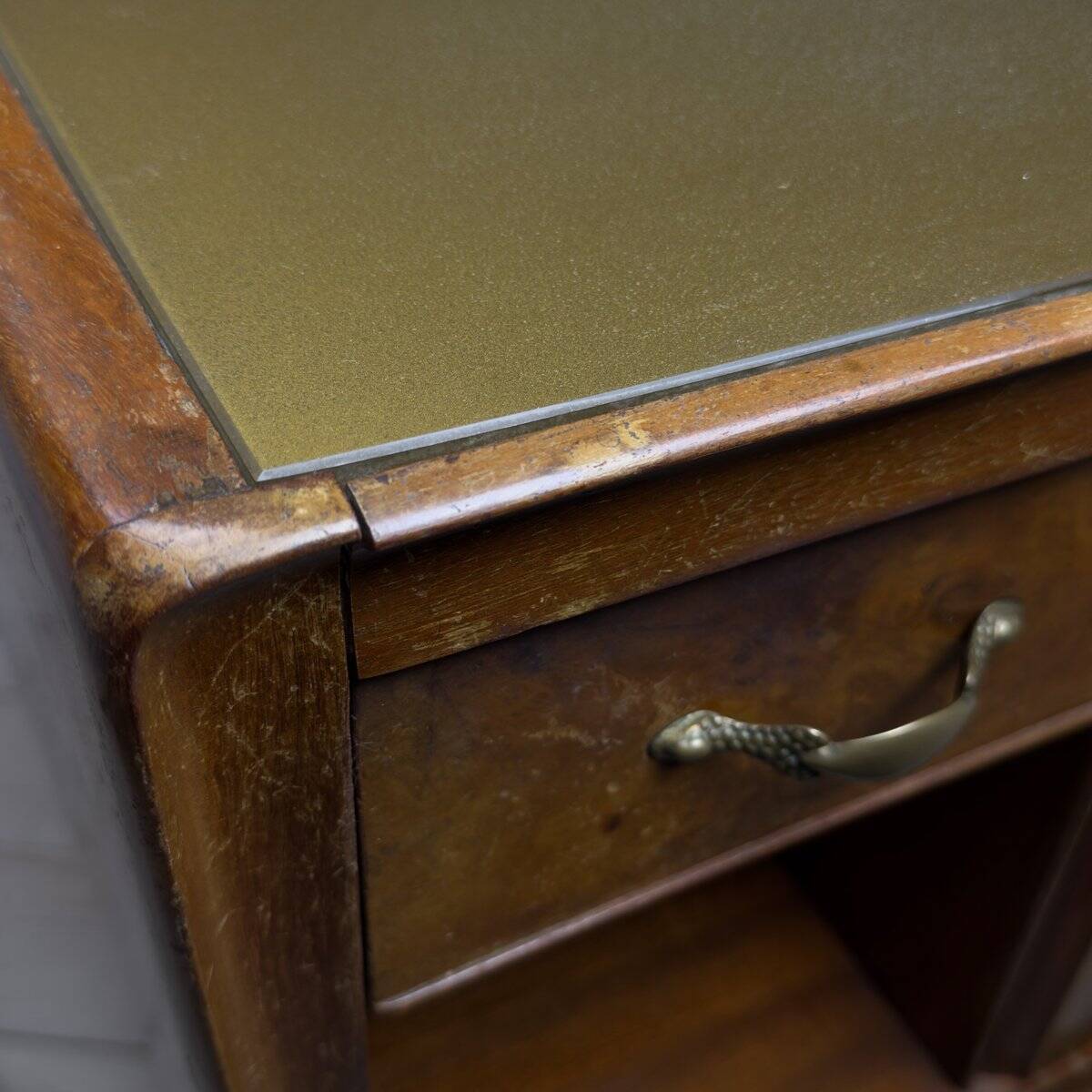 Vintage wooden bedside tables, Italy, 1950s, set of 2.