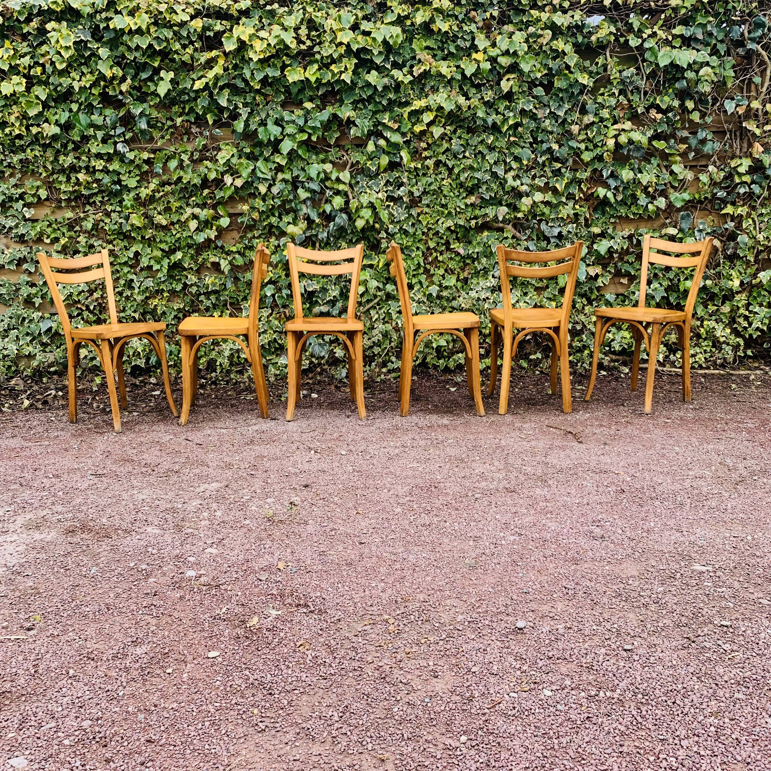 Set of 6 60s bistro chairs