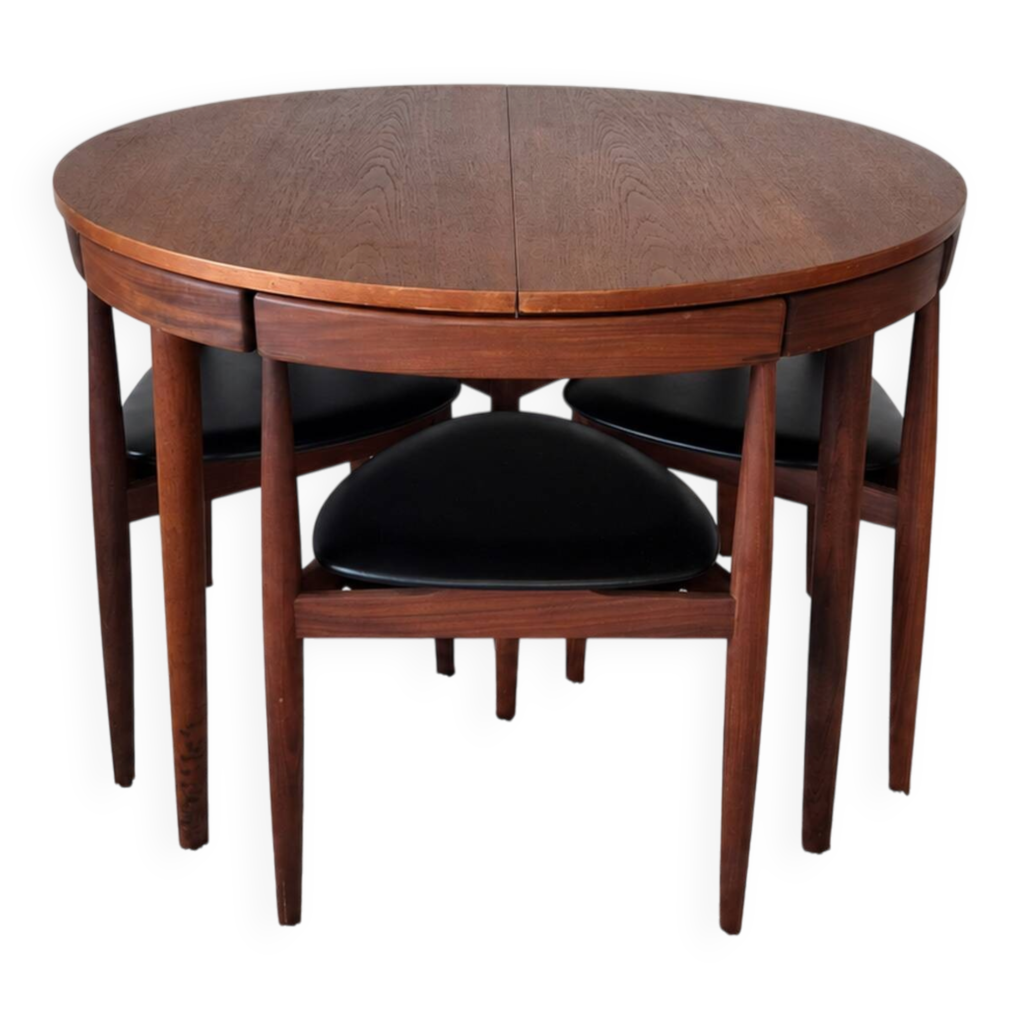 Roundette Teak Extendable Dining Set by Hans Olsen for Frem Røjle, Denmark