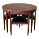 Roundette Teak Extendable Dining Set by Hans Olsen for Frem Røjle, Denmark