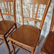 Set of 4 vintage Luterma beech bistro chairs – 1950s