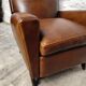 Fauteuil club ancien année 1950 pied compas