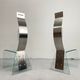 Sculptural Chair Zero by Marco Baldanello, Glass and Steel, Italy 1990's