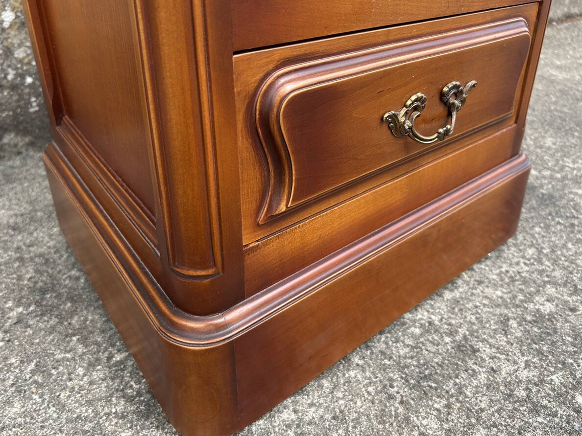 Bedside table, chest of drawers, occasional furniture, wood, vintage, 1960s.