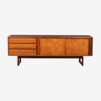 Retro 1960s Long White & Newton Teak Sideboard With Sliding Doors