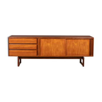 Retro 1960s Long White & Newton Teak Sideboard With Sliding Doors