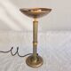 Rhoum JRL table lamp in gold and silver metal – Fluted column, made in France