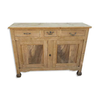 Bahut buffet furniture of old raw wood shallow