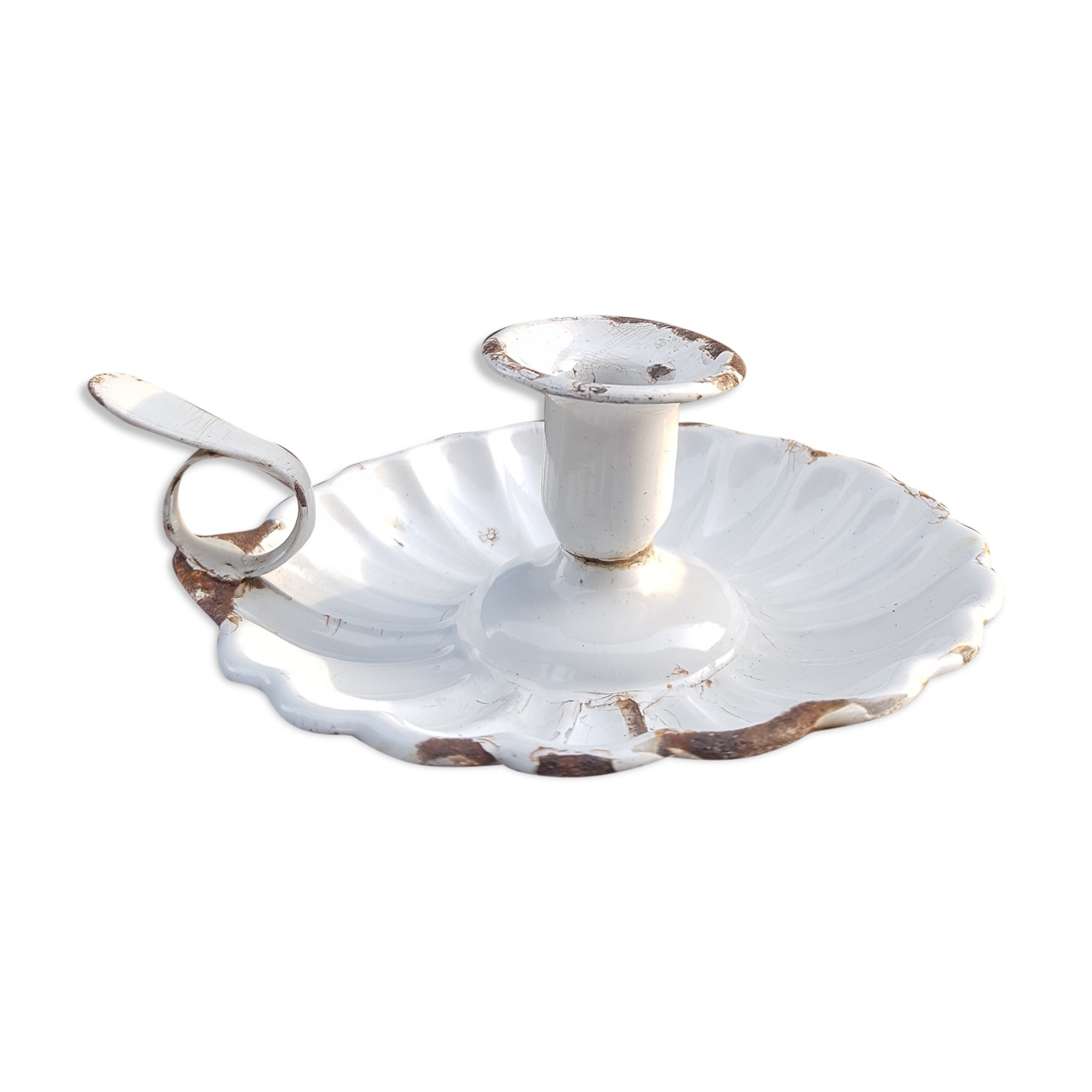 Candlestick candlestick cellar rat enamelled sheet metal