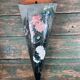Bouquetière wall vase ceramic cone painted with flowers