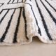 Contemporary Black and White Rug - 291 x 214 cm