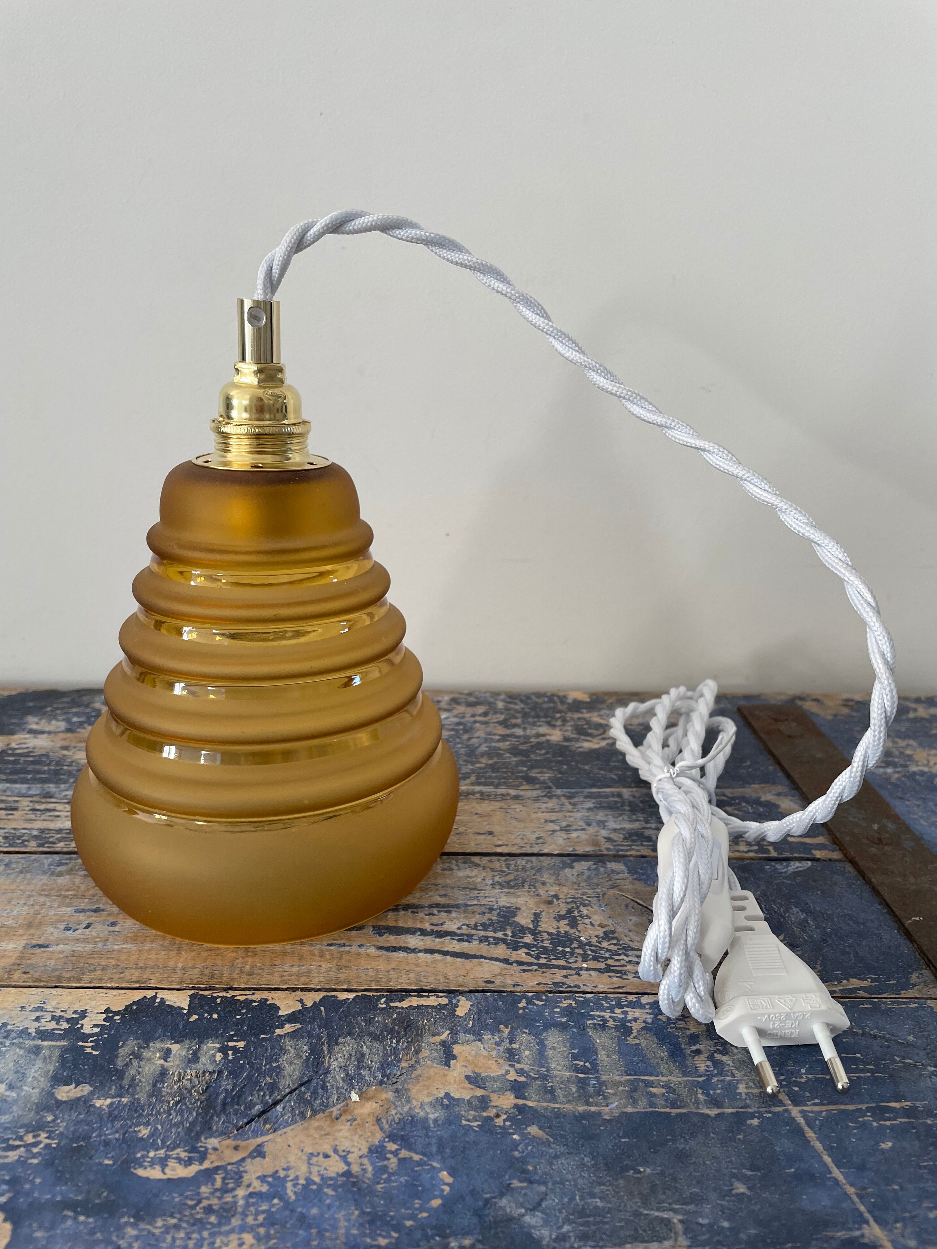 Electrified Art Deco lamp with new