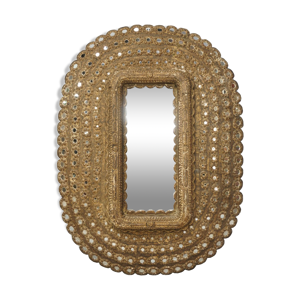 miroir ovale en bois