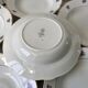 set of 6 hollow plates Digoin Sarreguemines small flowers 50s
