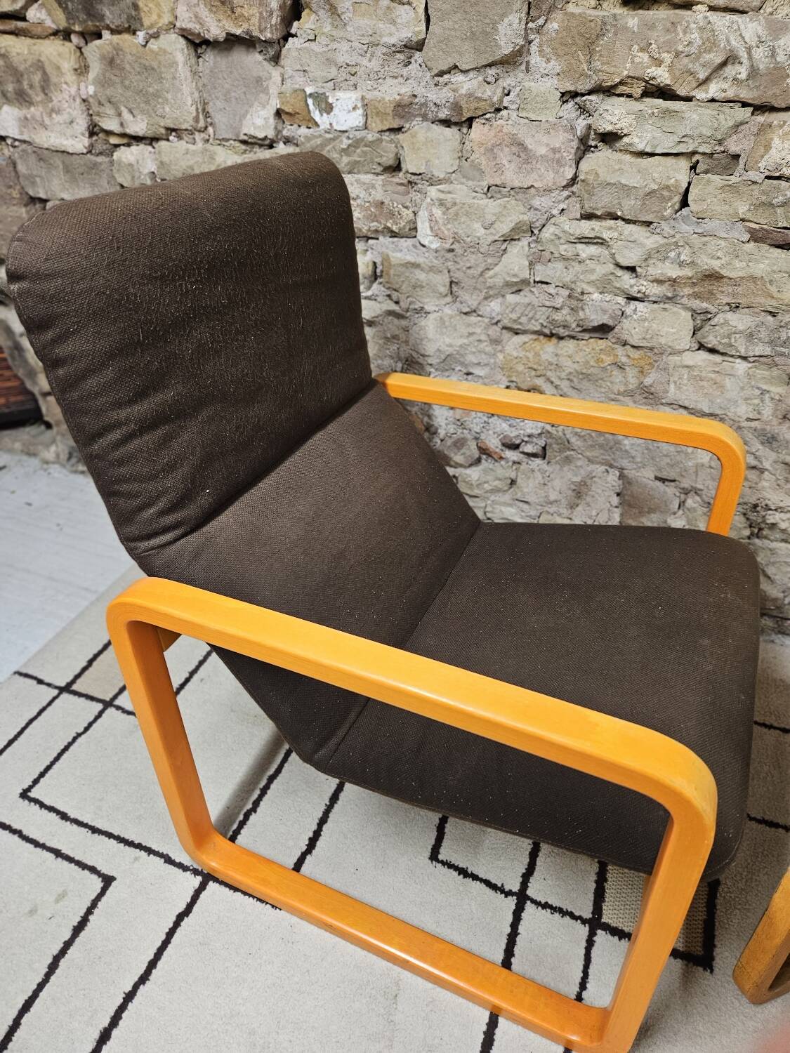 Set of Wilkhahn bentwood armchairs and tables, vintage 1980s