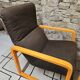 Lot Fauteuil et table Wilkhahn bois courbé 1980 vintage