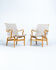 Bruno Mathsson Eva Armchairs in Beech & Linen, Mid Century Swedish Design 1960’s