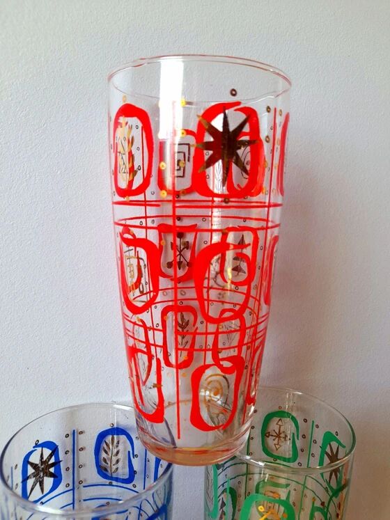 Glasses for orangeade 1960