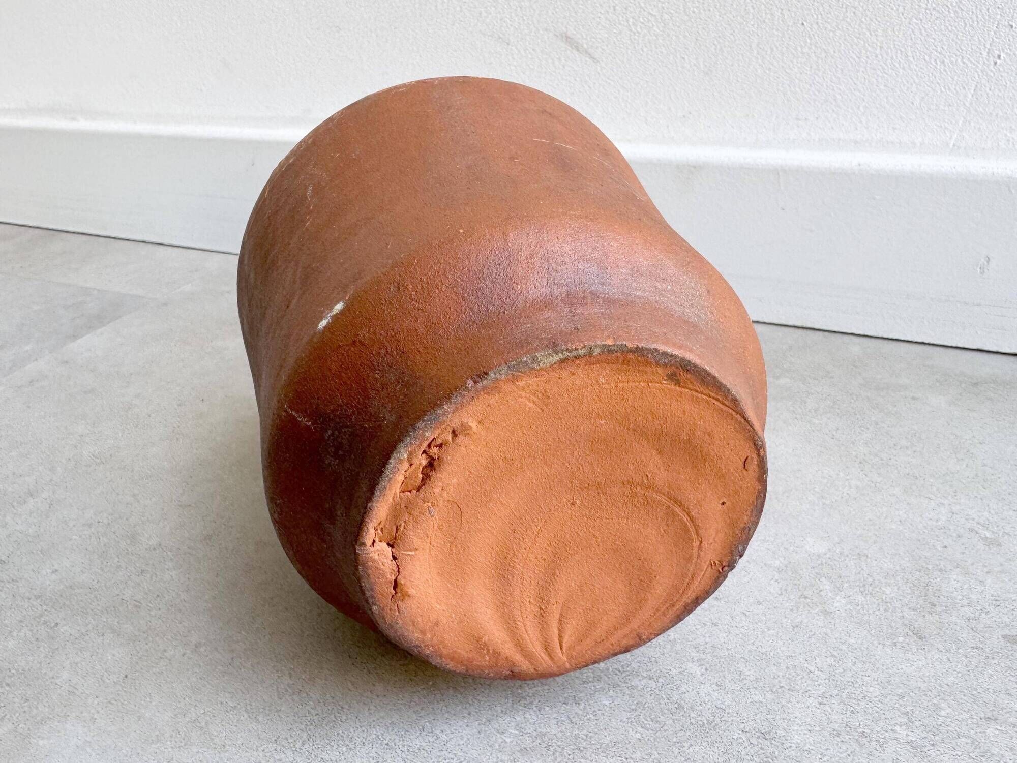 Vintage terracotta pottery ceramic vase
