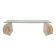 Italian marble coffee or side table with glass, 1970s